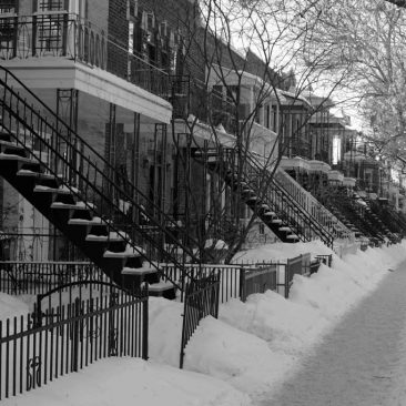 Rue de Montréal en hiver